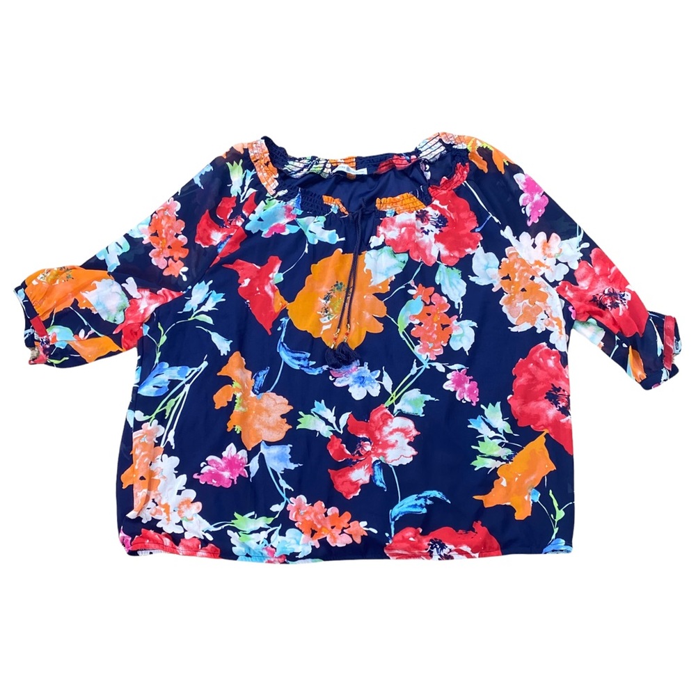 Signature Collection floral peasant top size 3X
